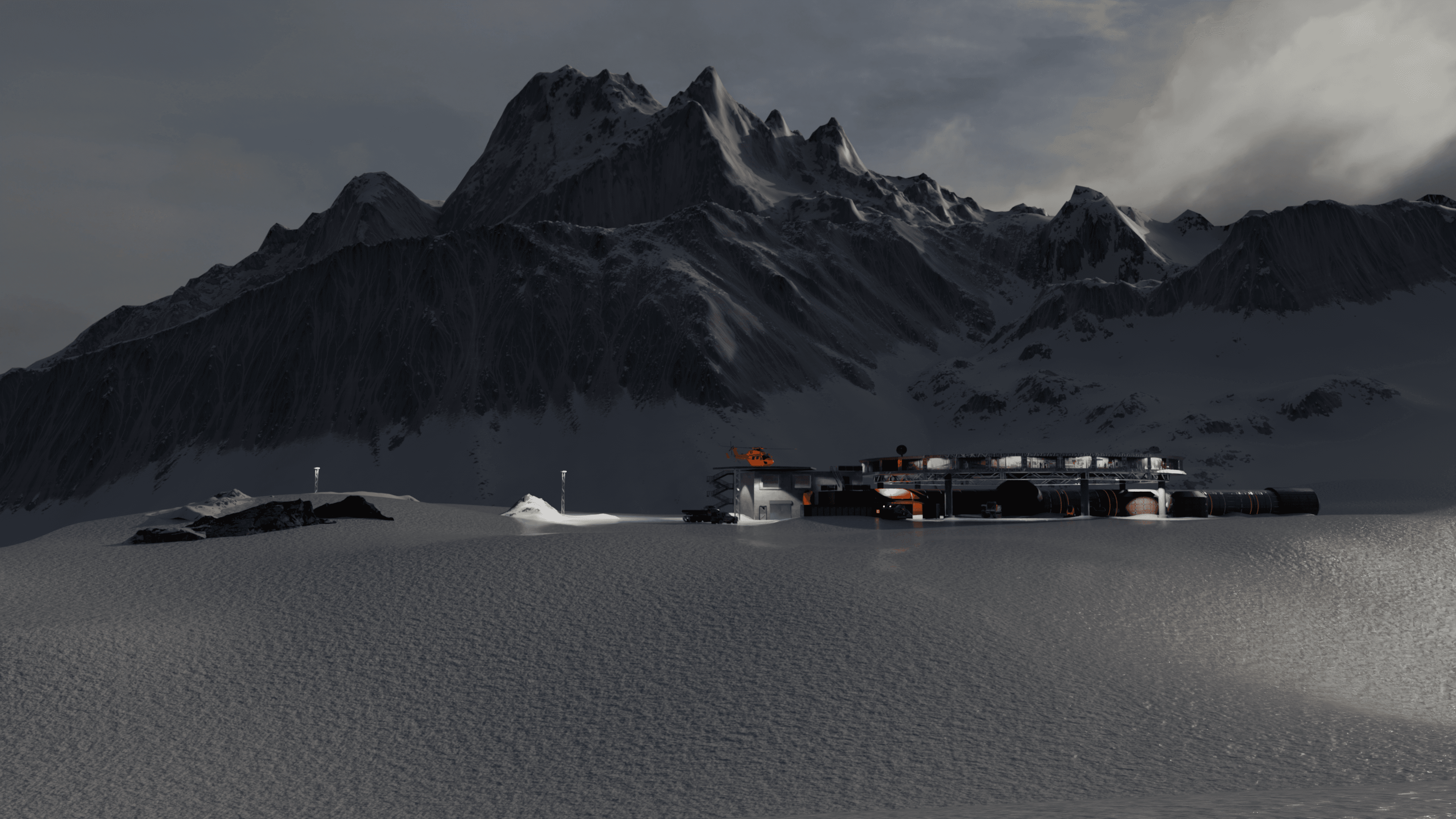 Svalbard model in Blender