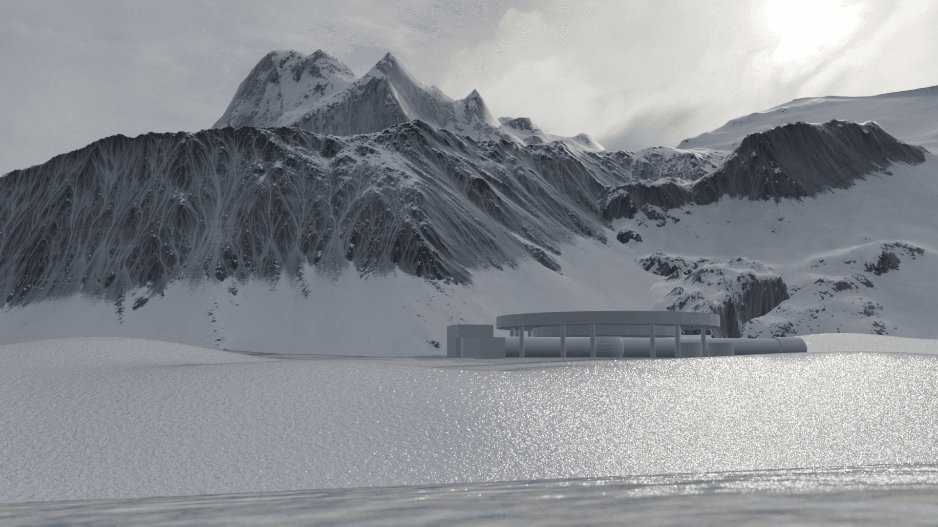 Svalbard model in Blender